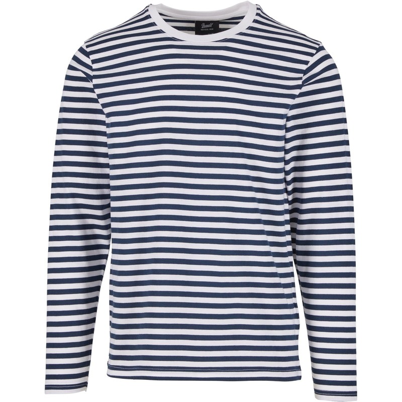 Brandit Jersey Shirt Stripe Long Sleeve Men’s Striped Cotton Shirt
