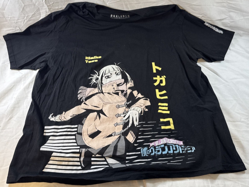 Himiko Toga My Hero Academia Men’s Black T Shirt Size 2XL Crunchyroll BoxLunch