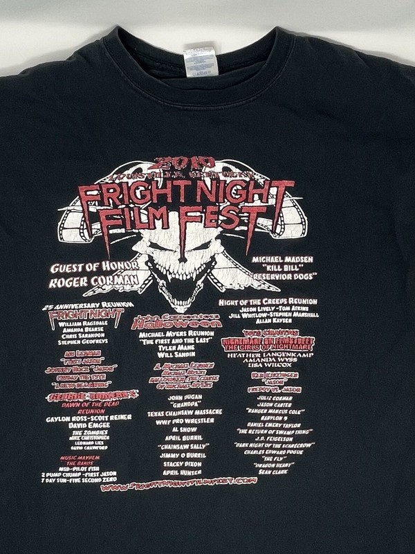 2010 Fright Night Horror Film Fest Black T Shirt (XL)