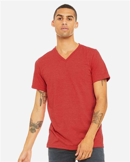 BELLA + CANVAS 3005CVC Unisex Heather CVC V-Neck Tee gallery