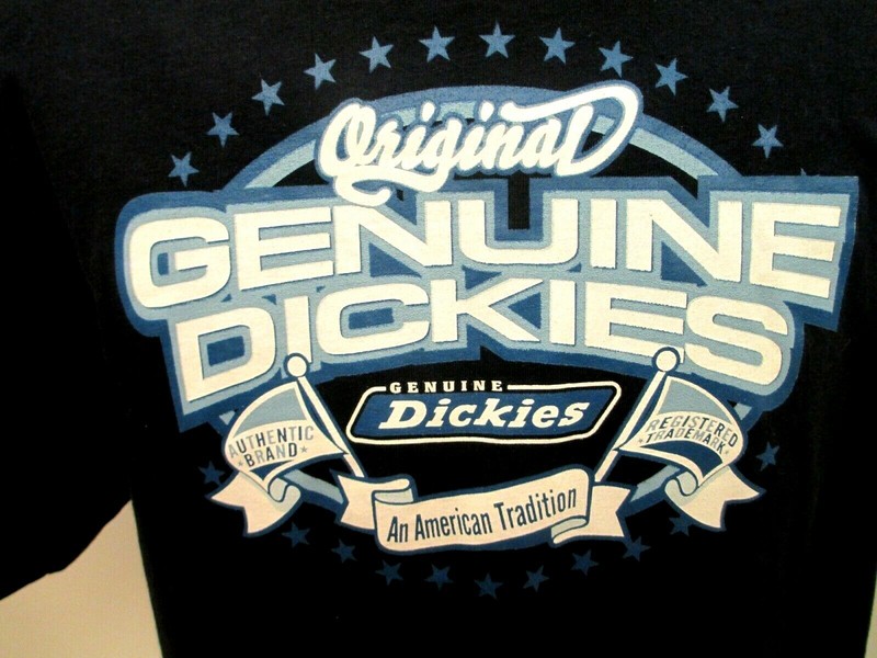 Original Genuine Dickies Brand Men’s XL Dark Blue Cotton Tee Shirt New W/O Tags