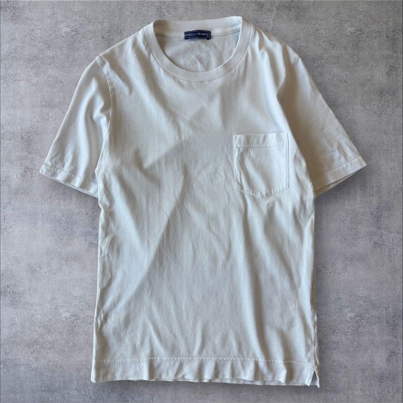 FEDELI BEAMS F Men’s White Pocket T-Shirt Size 44