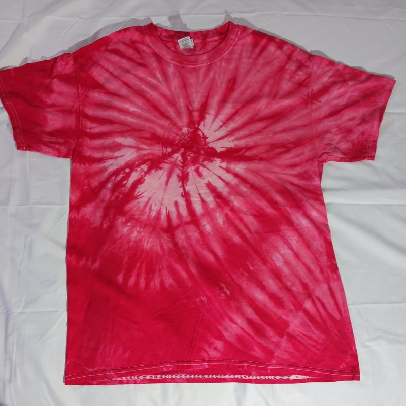 Red Spiral Tie Dye T-shirt Adult Large 100% Heavy Cotton Hippie 70’s New
