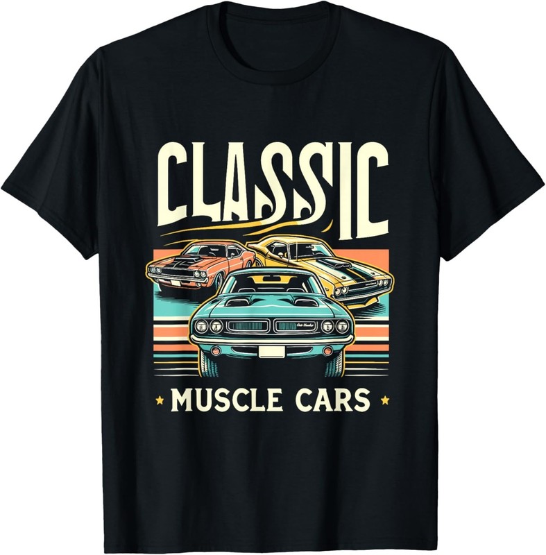 Funny Classic Muscle Car Classic Vintage American Car Gift Unisex T-Shirt