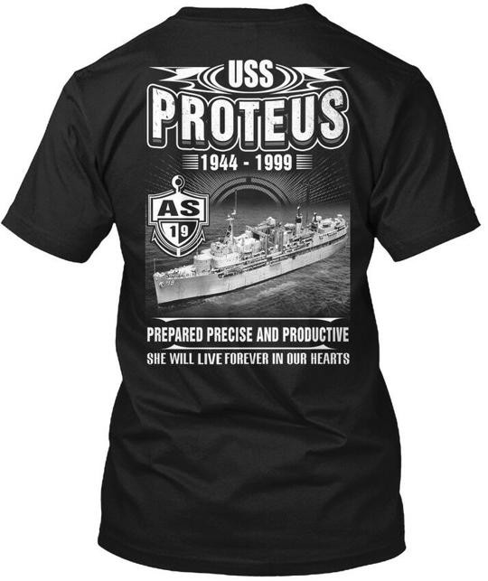 Uss Proteus As-19 As 19 1944-1999 Prepared Precise T-Shirt Made In USA S To 5XL