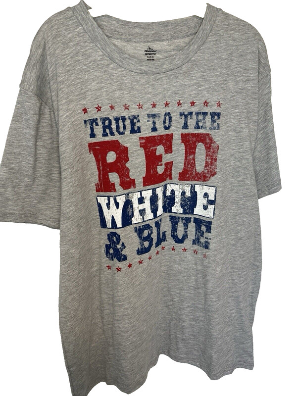 Patriotic True To The Red White & Blue Fourth of July T-Shirt Unisex, Size XL