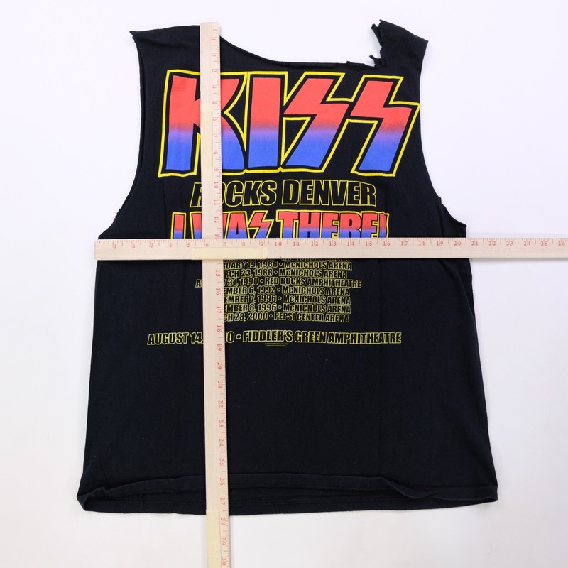Rare VTG Kiss The Farewell Tour 2000 I Was There Cut Off Sleeves T Shirt 2000s gallery