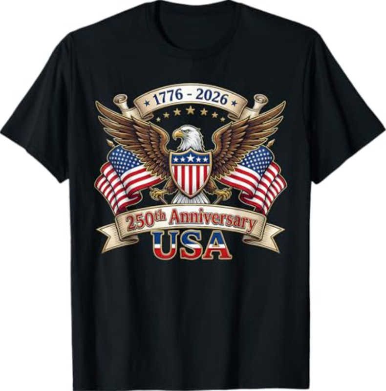250 Years American 250th 4th of July Anniversary 1776-2026 T-Shirt