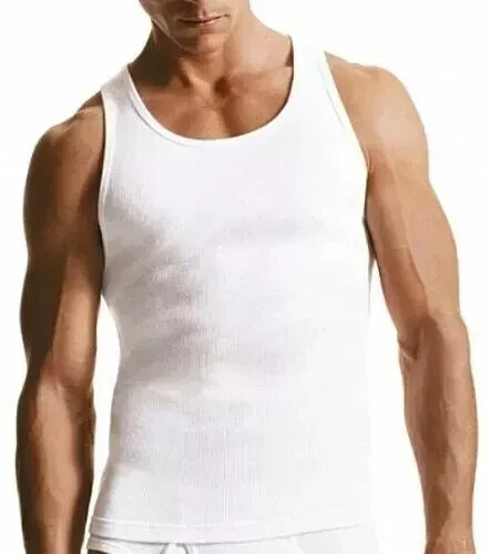 6-12 Pack Mens Tank Top 100% Cotton A-Shirt Wife Beater Undershirts Size S-2XL gallery