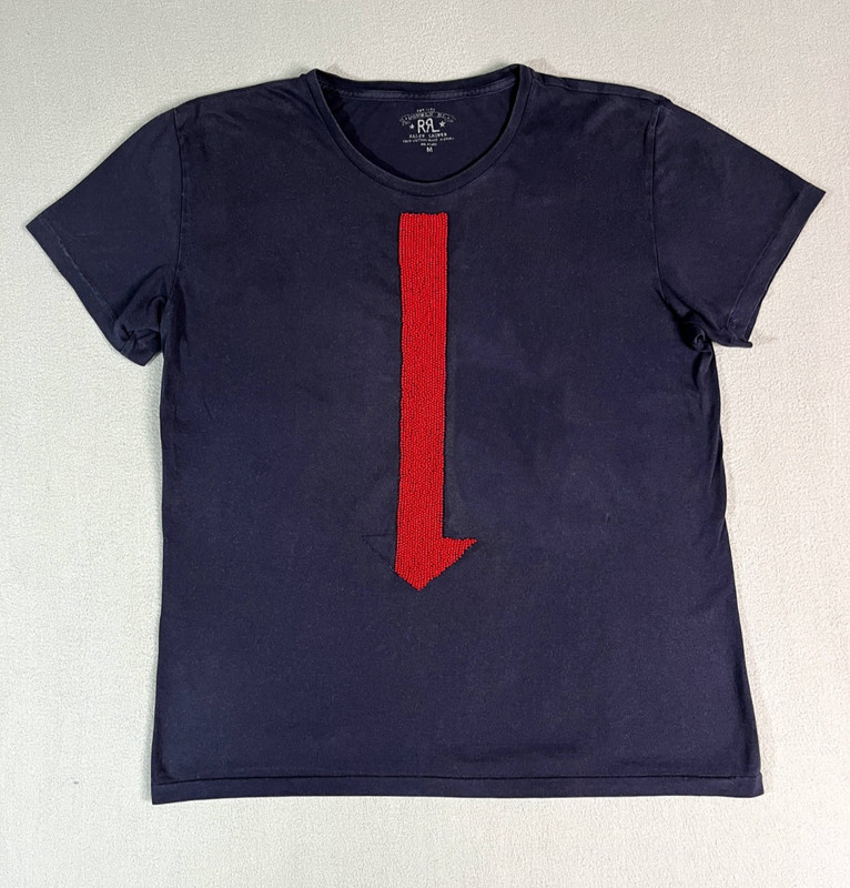 Ralph Lauren RRL Double RL Vintage Beaded Arrow T-Shirt Mens Medium Western Top