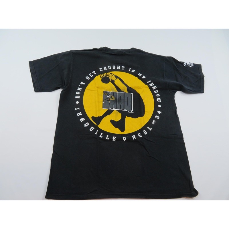 90s SHAQ T-Shirt, Reebok Shaquille O’Neal #34, Black Gold Graphic, Sz XL