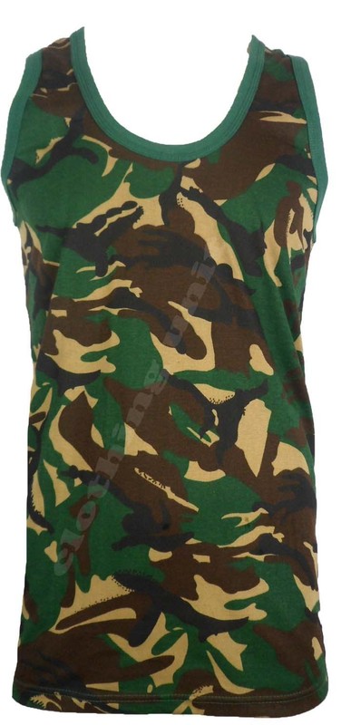 Mens Camouflage Sleeveless Cotton Vest Army Combat Gym Muscle Big S-5XL
