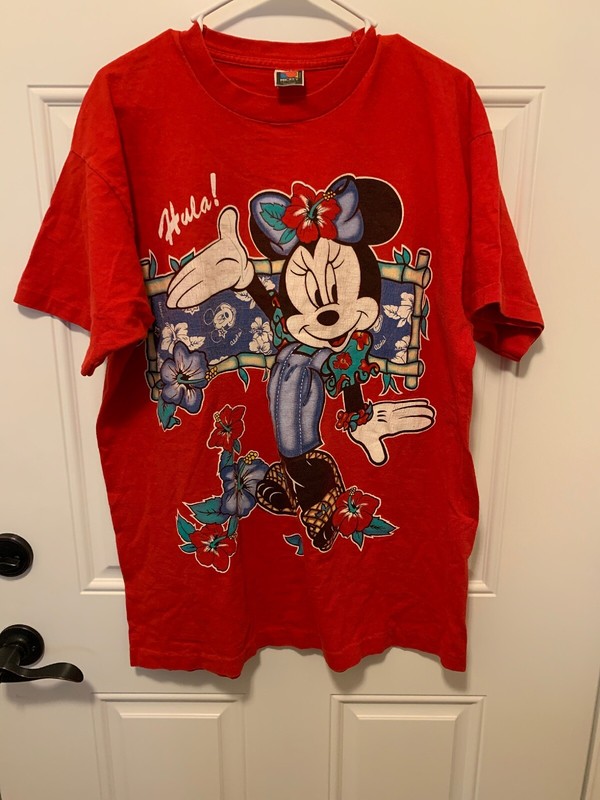 Vintage Hawaiin Mickey Mouse T Shirt One Size Fits All Made In The USA Single