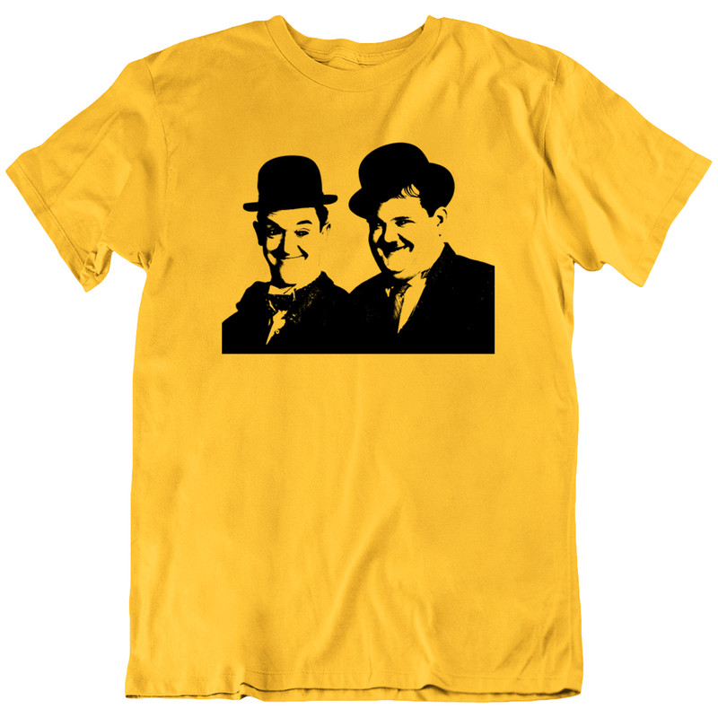 Laurel and Hardy the Silent Film Classic Movie Retro T-shirt Tee Gift New gallery