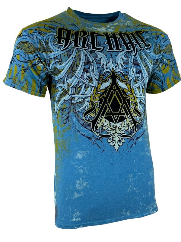 Archaic by Affliction Men's T-Shirt Die Alone Biker Tattoo, S-5XL gallery