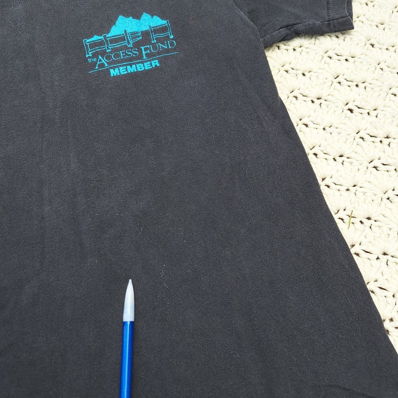 Vtg Access Fund Rock Climbing Nature Preservation Graphic T Shirt Black - Small gallery