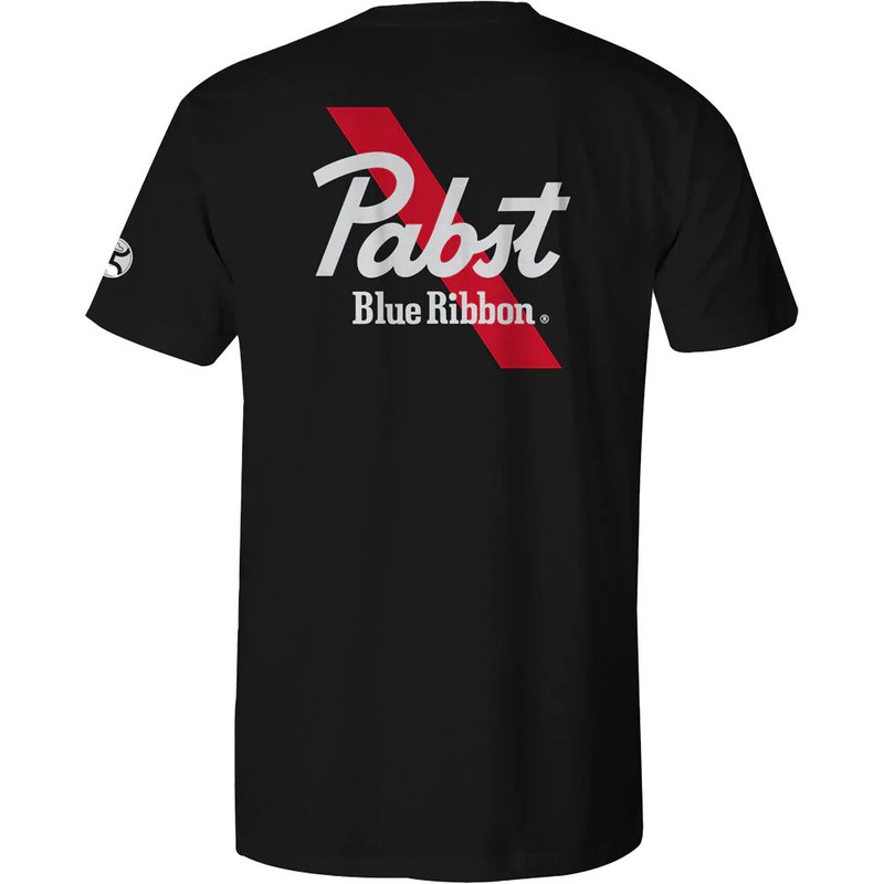 HOOEY “PABST BLUE RIBBON” BLACK W/RED & WHITE T-SHIRT HT1638BK