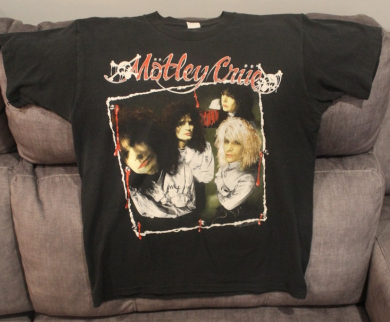 Vintage 1989 Mtley Cre Dr Feelgood Tour Shirt Large Single Stitch Brocku G2U