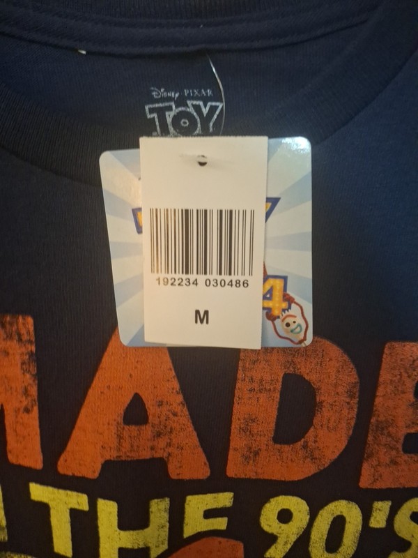 Toy Story Made In The 90s Men's T Shirt Disney Pixar Medium Navy New With Tags gallery