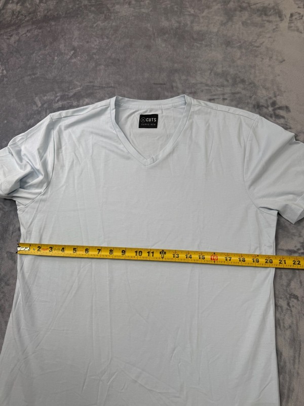 Cuts Clothing Short Sleeve V Neck Curve-Hem T-Shirt Mens XL Glacer Pyca Pro gallery