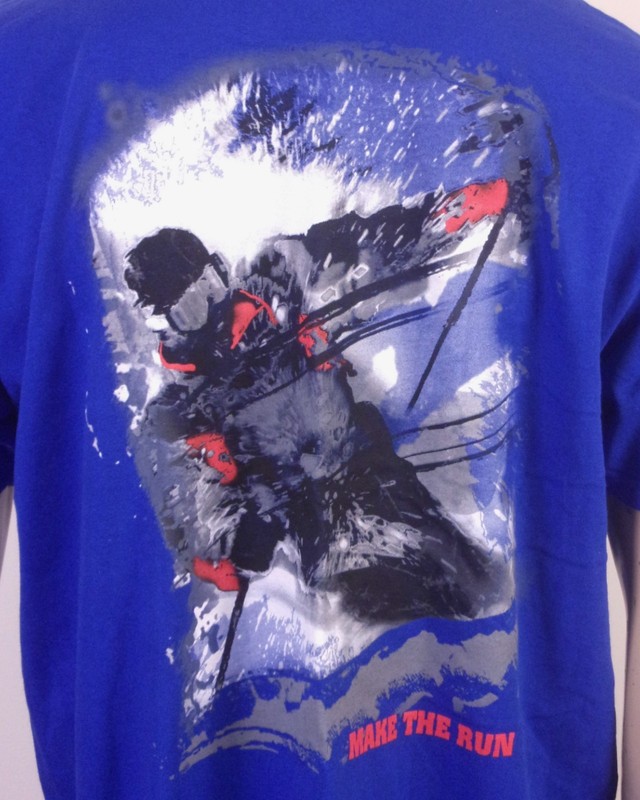 vintage 90s Retro Compass Ski Pocket T-Shirt Make the Run Downhill USA sz XL