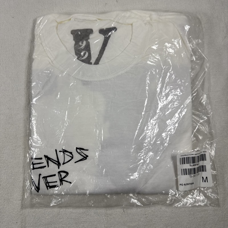 Vlone x Juice WRLD Legends Never Die T-Shirt – White Med True Fit Cotton- New