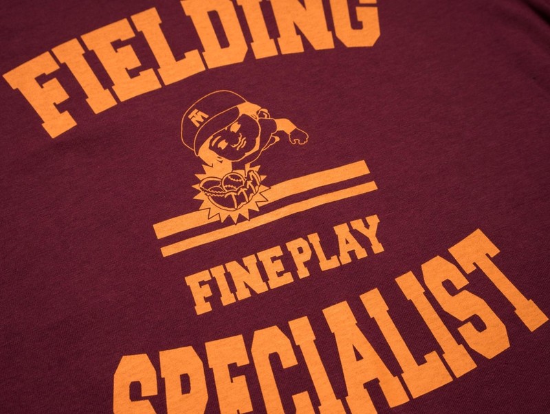 Momotaro $85 NWT Momotaro Burgundy Baseball Fielding Specialist T-Shirt 07-125 L gallery