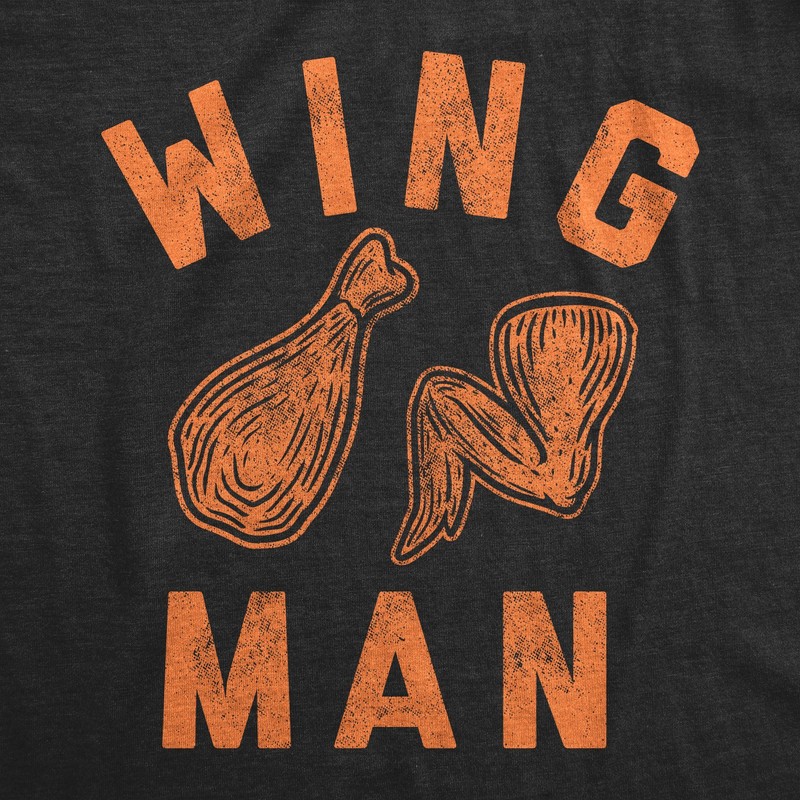 Mens Wing Man T Shirt Funny Buffalo Chicken Wings Sarcastic Novelty Tee gallery