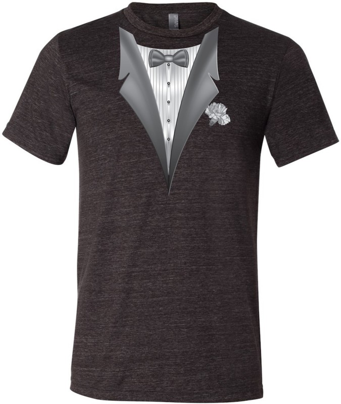 Buy Cool Shirts Tuxedo T-shirt White Flower Tri Blend Tee