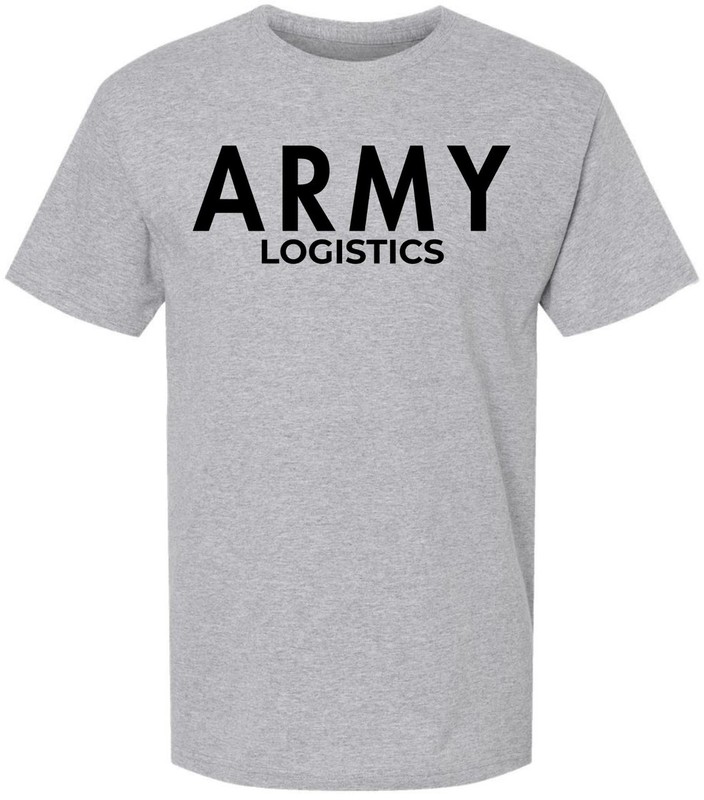 Army Logistics Physical Training T-Shirt U.S. Military Supply PT Running Gym Tee