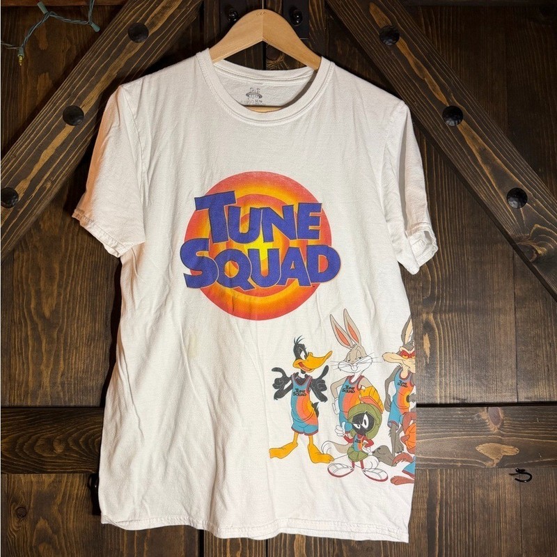Space Jam Tune Squad Graphic T-Shirt White Size Medium