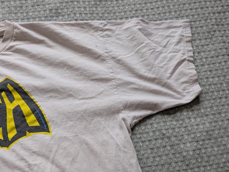 TeeFury Shirt Mens XL Beige HENCH Bat Logo Graphic Short Sleeve Crewneck Tee gallery