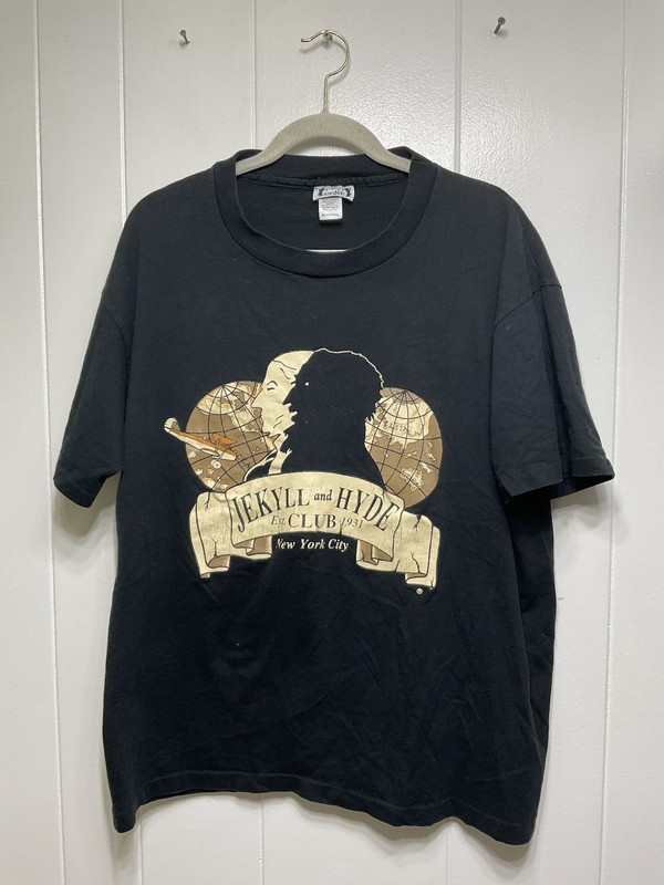Jekyll and Hyde Club 1931 NYC Graphic Tee Men’s Black XL 90s Vintage OSFA