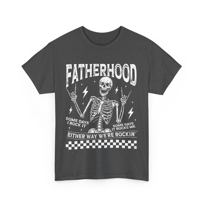 Fatherhood Some Days I Rock It Some Days It Rocks Me Funny Quote Dad Shirt