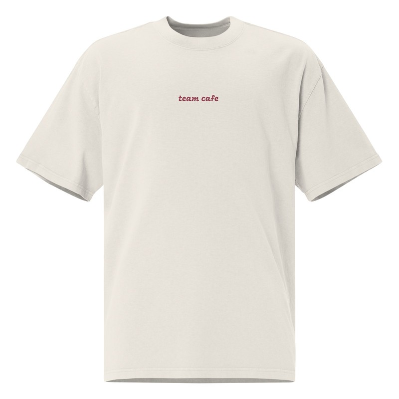 Oversized faded t-shirt team cafe
