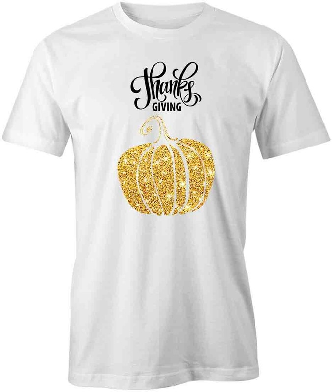 THANKSGIVING TShirt Tee Short-Sleeved Cotton FALL PUMPKIN CLOTHING S1WCA485