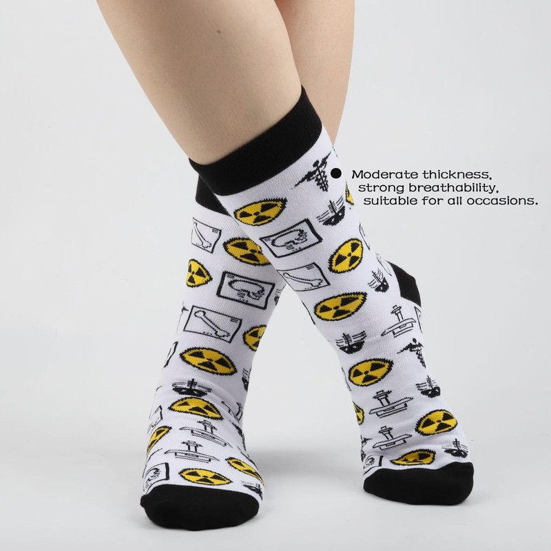 2 Pairs X-Ray Tech Socks - Radiographer and Radiology Technologist Gift for G... gallery