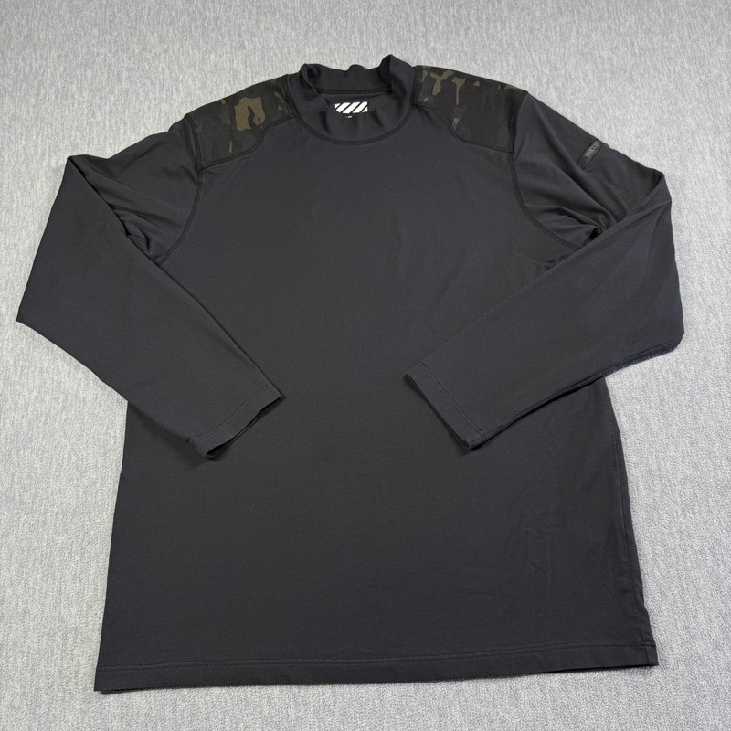Viktos Shirt Mens 2XL Black Range Trainer Jersey Camo Tactical Long Sleeve Tee