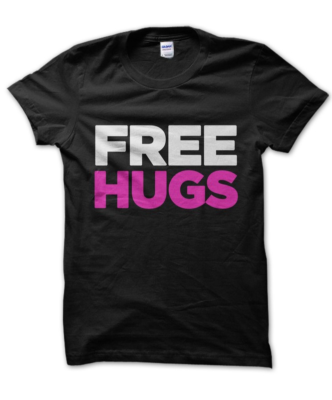 Free Hugs t-shirt funny top friendly tee gift for hugger