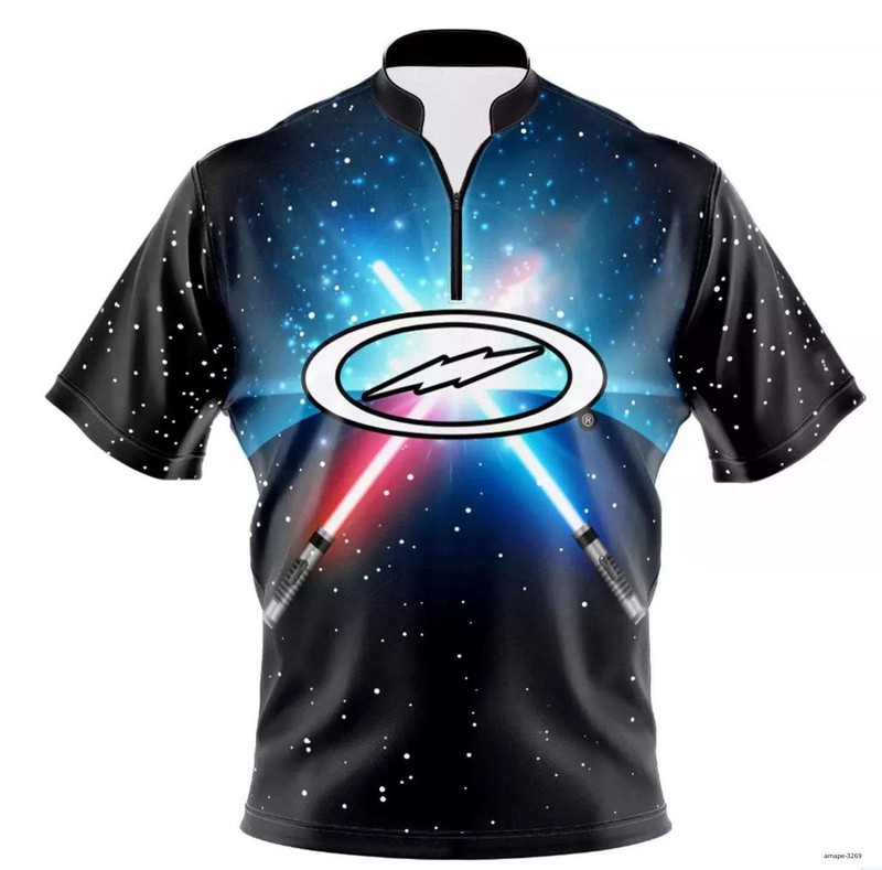 Storm Lightsaber Free Custom Name Quick Zip Bowling Jersey Size S-5XL