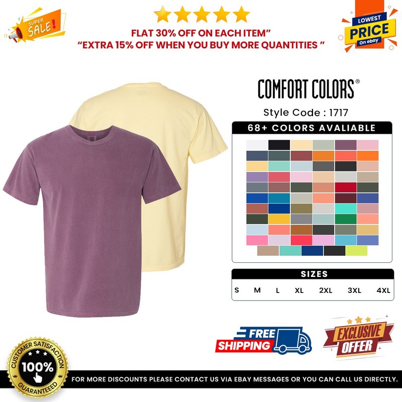 Comfort Colors C1717 Adult 100% USA Cotton Heavyweight T Shirt Stylish T-Shirt