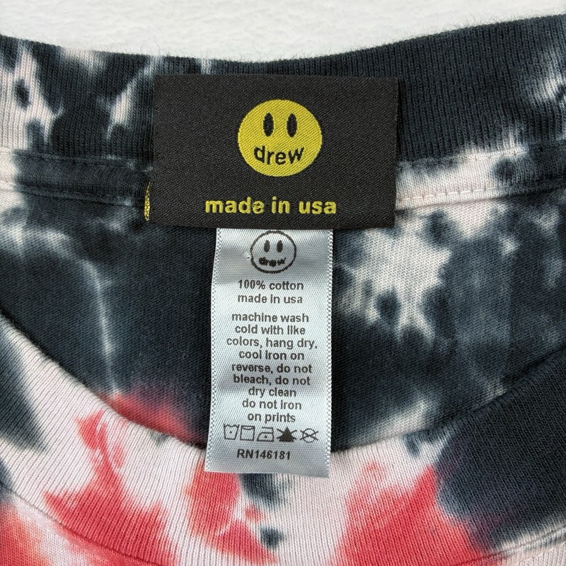 Drew House Smiley Face Long Sleeve Tee Unisex L Tie Dye Justin Bieber Streetwear gallery