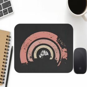 Retro Boho Rainbow Mouse Pad