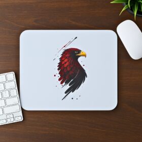 Crimson Fury Eagle Mousepad