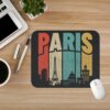 Retro Paris Skyline Mousepad