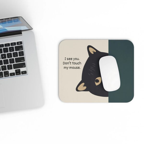 Don’t Touch My Mouse – Cat Spy Edition Mousepad - Image 3