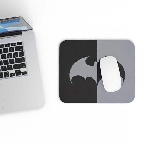 Dark Knight Duo Mousepad – Iconic Split Batman Logo Design - Image 3