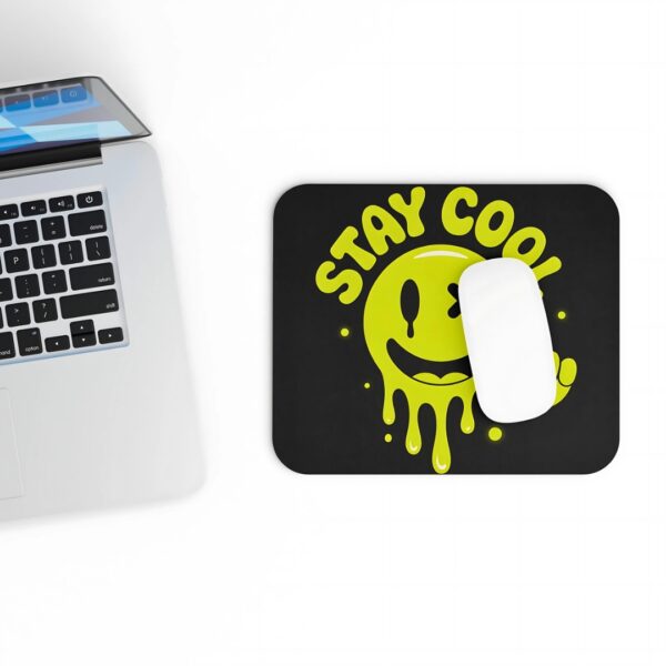Stay Cool Mood Mousepad – Funky Dripping Face For Desk - Image 3