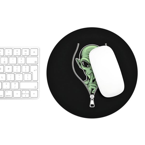 The Zippered Truth – Alien Confidential Mousepad - Image 3