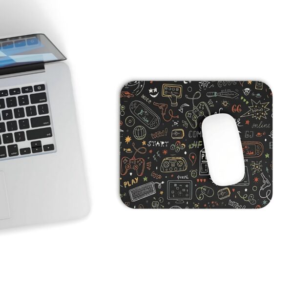 Retro Gaming Mouse Pad stylish– Minimal Doodle Design - Image 3